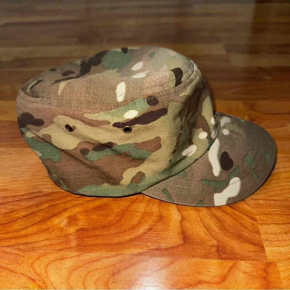 Military Camo Trooper Hat Cap Cotton Blend Childrens One Size Fits All Strapback